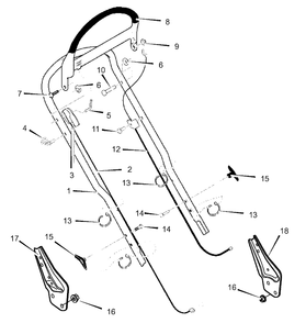 Part Location Diagram of 672267E122 Murray Bracket, Left Handle